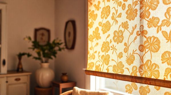 Transformez votre décor avec un abat jour en rotin floral rétro